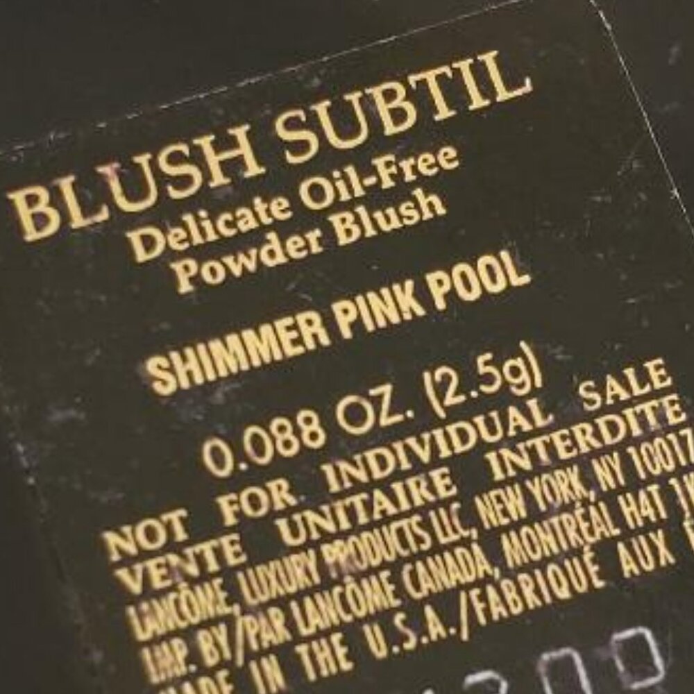 Lancôme Shimmer Pink Pool 325 Blush Subtil Delicate Oil Free Powder Blush - Picture 3 of 3